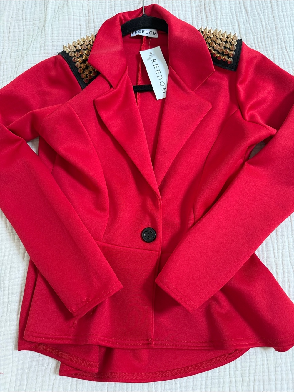 Blazer with gold shoulder accents - ring master costume